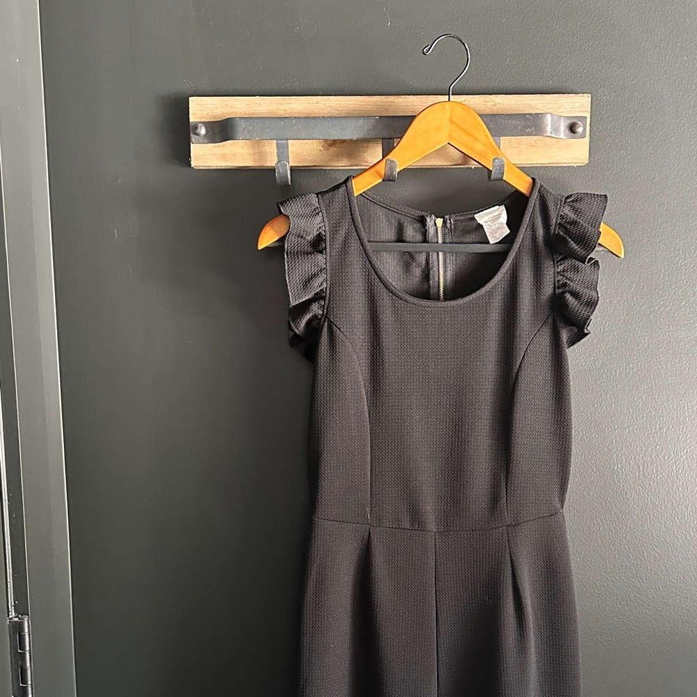 Black Ruffle Sleeve Jumpsuit